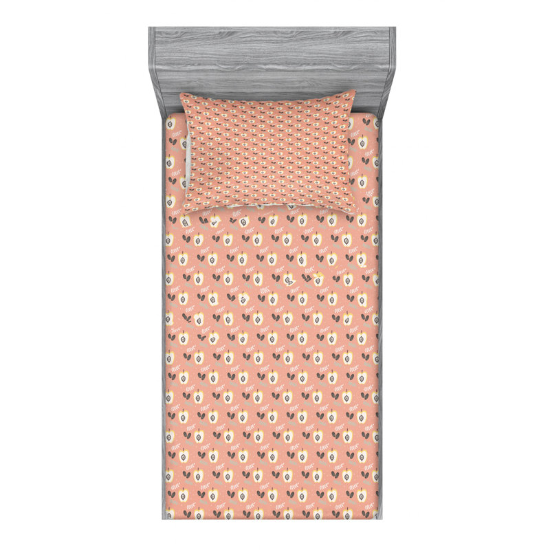 Microfiber Sheet Set, Twin Sheet Set with Fitted Sheet