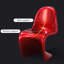 Chaises d'appoint simples en plastique ABS peintes