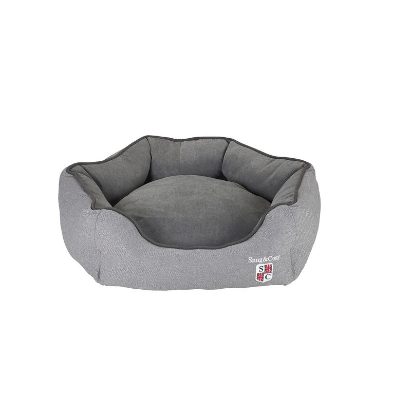 Bolster Pet Bed, 21cm H x 53cm W x 46cm D