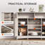 Modern Dining Table Cabinet Storage Space, Suitable For Dining Room, Living Room Coffee Bar,-401569075