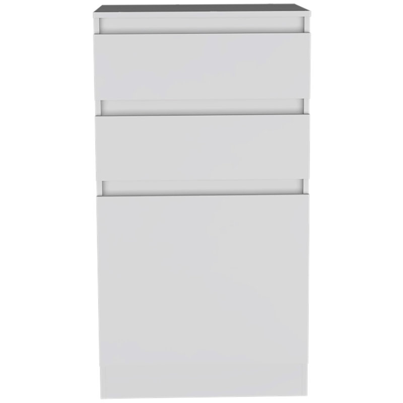 Commode standard à deux tiroirs Eliga, Blanc