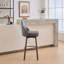Tabouret de bar pivotant et réglable, 24 po et 30 po (ensemble de 2) en tissu