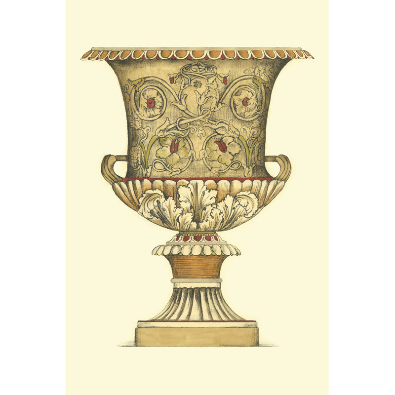 Neutral Urn Sketch III (JR) by Jennifer Goldberger - Wrapped Canvas Art Print, 46cm H x 30cm W