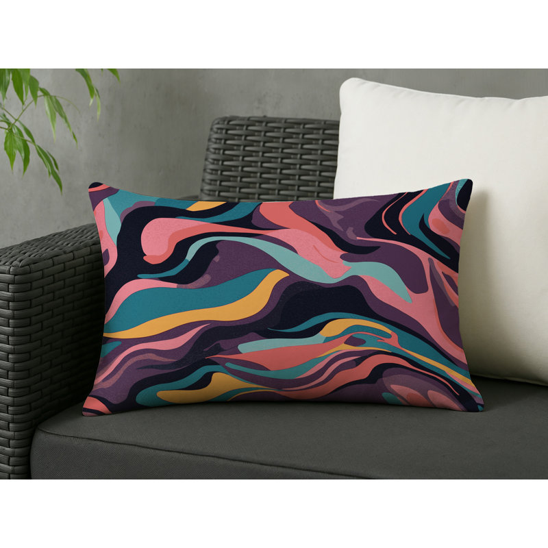 Electric Circuitry Indoor And Outdoor Throw Pillow, Rectangle 18"H x 25"W