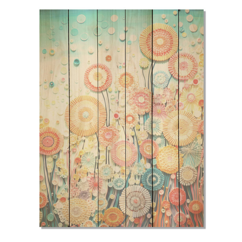 Impression de barrière de corail - corail sous l'eau sous l'eau, bois de pin naturel, H 32 po x l 24 po
