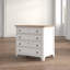Ensemble de bureau en bois massif Haylee avec crédence et huche