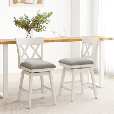 Chaise en bois avec tabouret de bar et dossier rembourré pour la cuisine