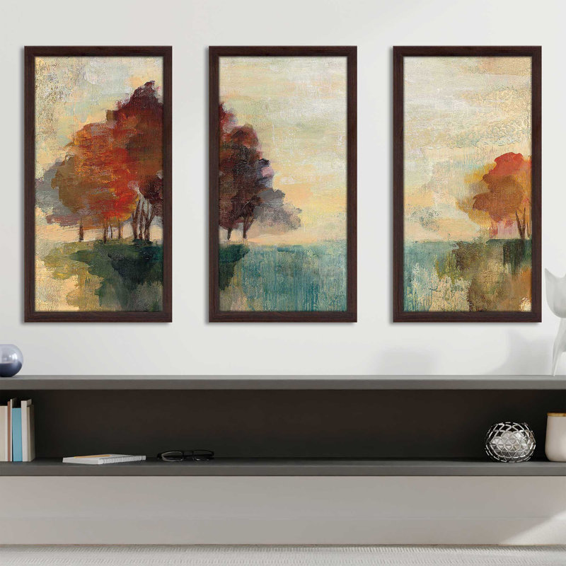"Paysage monogramme II", reproduction sur acrylique 3 pièces, H 25,5 po x l 40,5 po x P 1 po