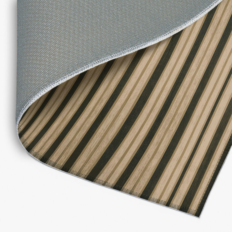 Tapis intérieur / extérieur brun HorizontalStripes, Rectangulaire 2 pi x 3 pi