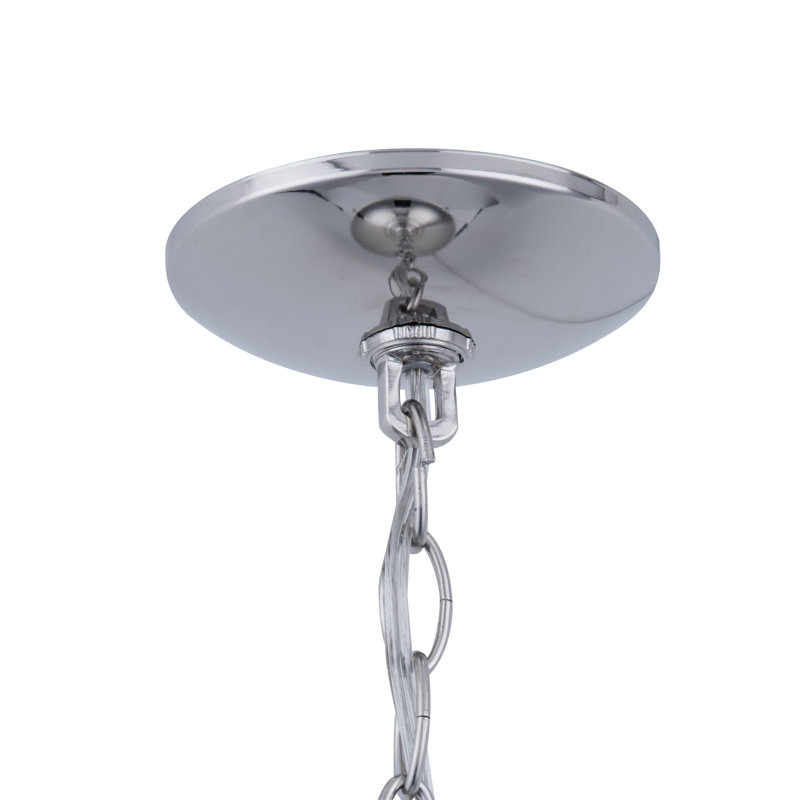 Simple Globe 2-Light Pendant Light, Chrome