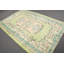 Grand tapis turc Oushak au design vert vif idéal pour la chambre à coucher et la cuisine