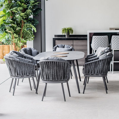 Melody 8 Seat Oval Dining Set