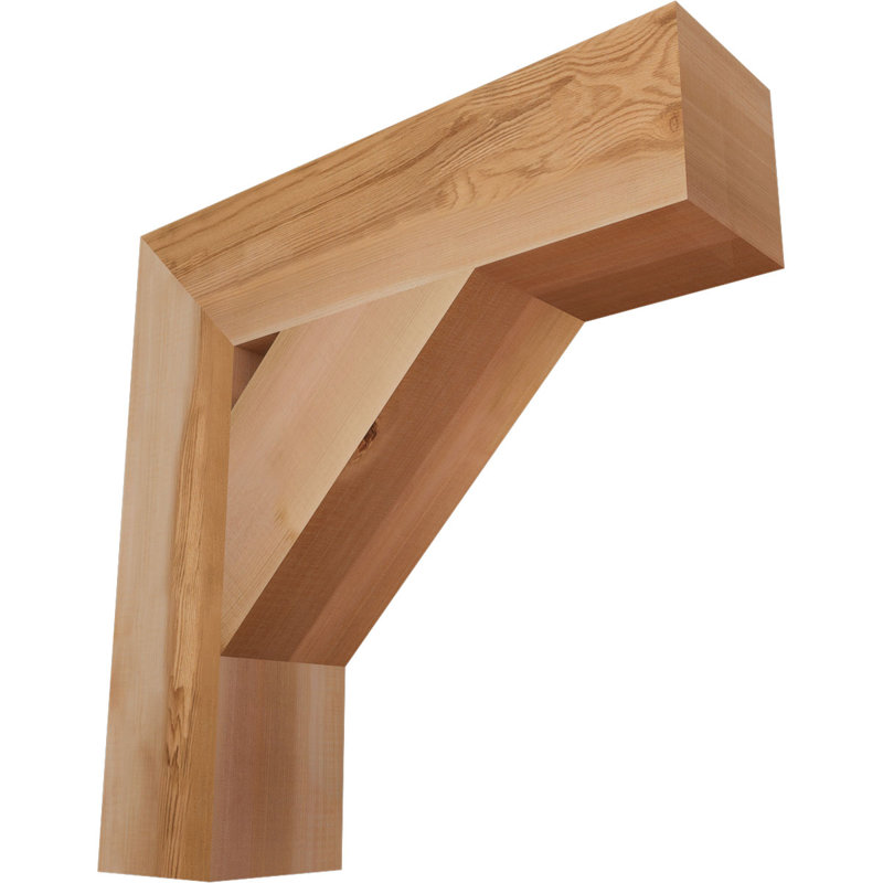 Support de bloc traditionnel, Cèdre rouge de l'Ouest (lisse), H 22 po x l 5,5 po x P 22 po