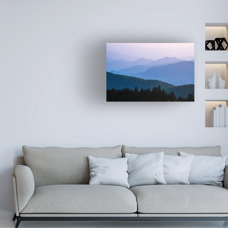 Art mural sur toile tendue - "Smoky Layers" de Jared Kreiss pour décoration de salon, de chambre à coucher ou de bureau - 16 x 24