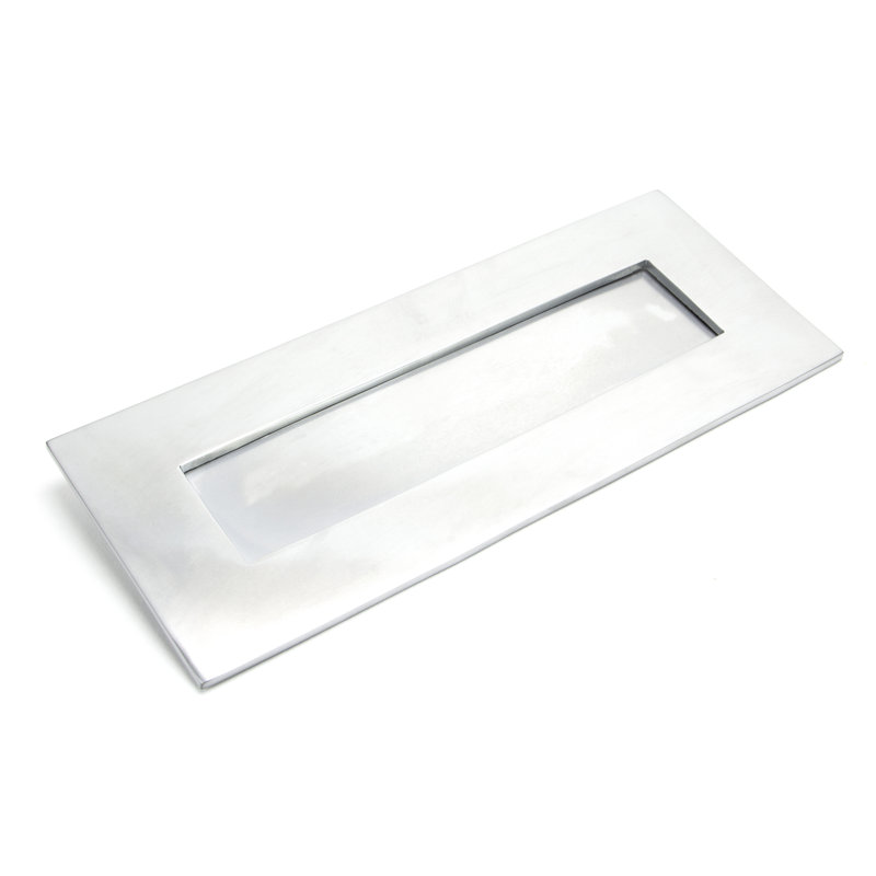 Letter Plate Door Accessory, Satin Chrome, 10.8cm H x 26.5cm W x 0.4cm D