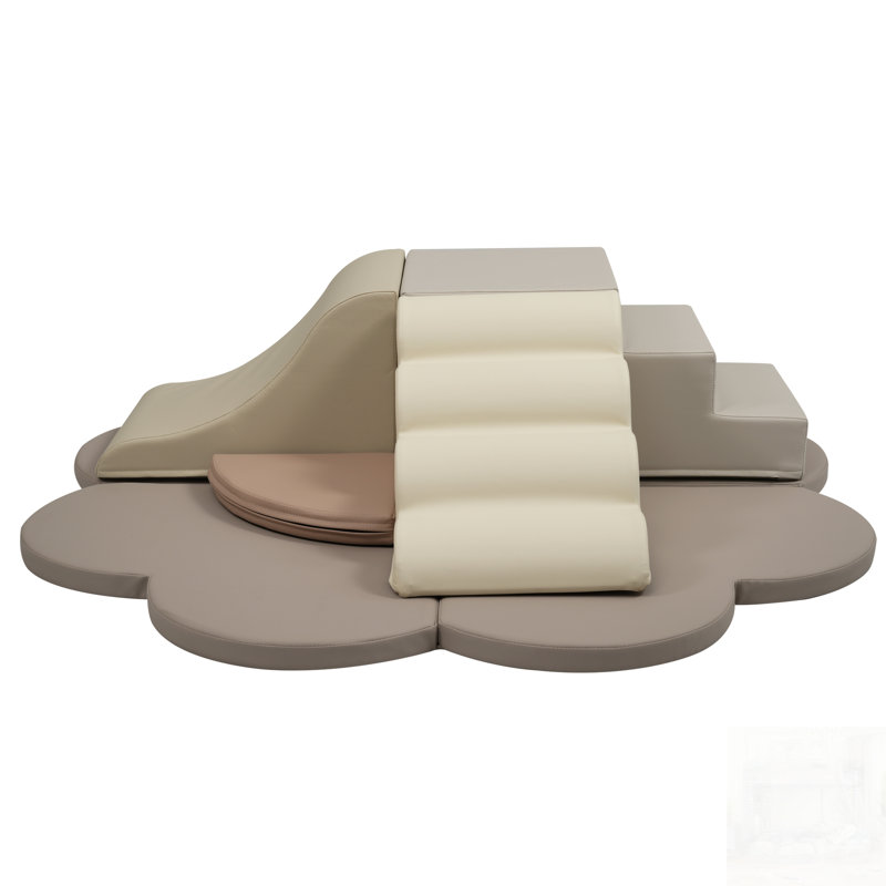 Ensemble de structures de jeu en mousse souple pour le développement de l'enfant, ensemble d'activités d'escalade et de rampement 6 pièces