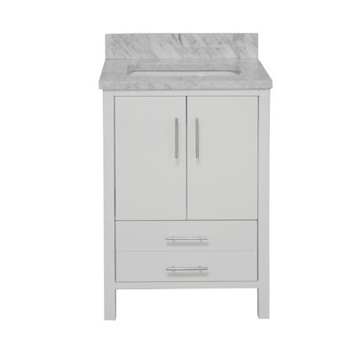 Kiara 24" Carrara Marble Single Bathroom Vanity