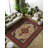 Guria Beige/Brown/Burgundy Oriental Vintage Look Machine Printed Cotton Chenille Area Rug-1914337794