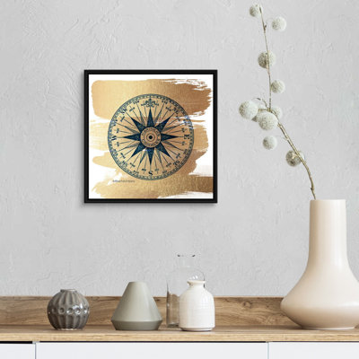 " Brushed Gold Compass Rose "