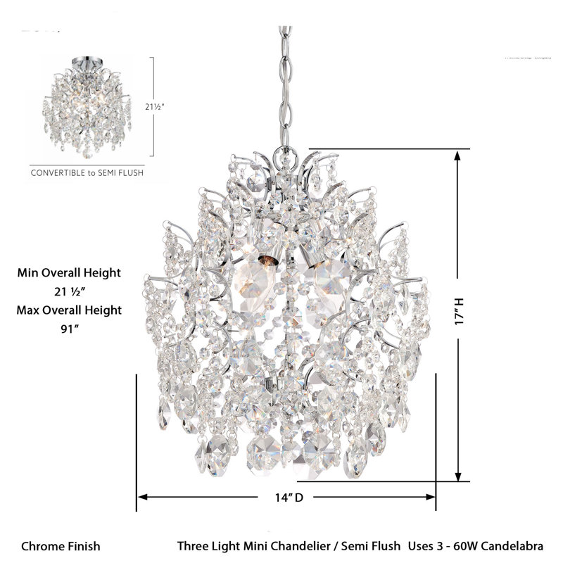 Lustre traditionnel à finition chromée Daniale par House Of Hampton