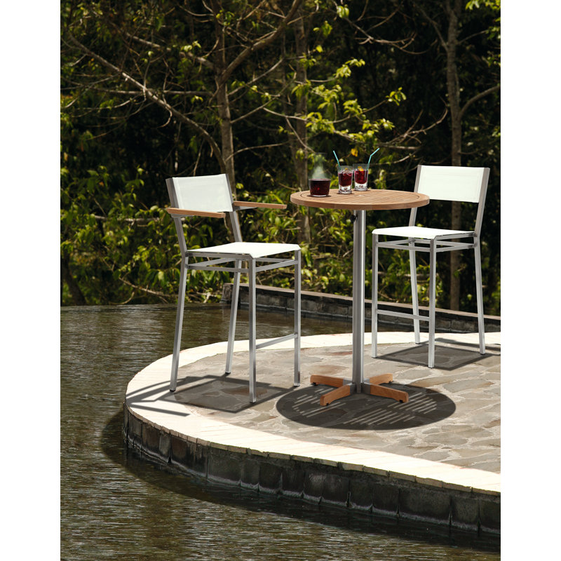 Equinox Outdoor Dining Chair, Titanium, 29"