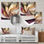 Décoration murale Minimal liquide or et taupe V - abstrait encre liquide en métal-87835069