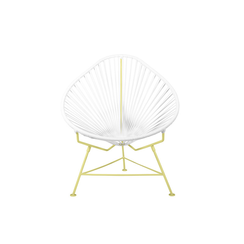 Chaise de jardin, Blanc / jaune