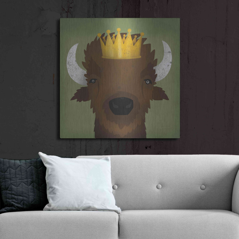 «Buffalo III with Crown» par Ryan Fowler, H 36 po x l 36 po