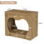Table d'appoint en bois à découpes Heart