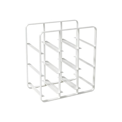 Countertop Wine Rack 9 Bottle, Cube Metal Wine Holder
