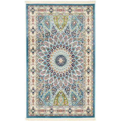 Tapis bleu Jackson Jackson
