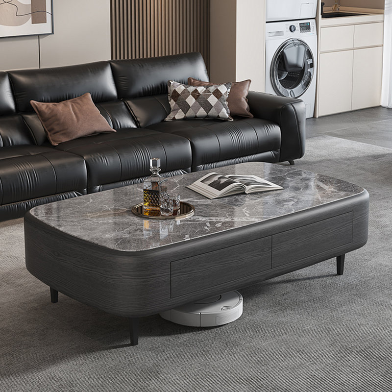 Table basse Italian Luxe, H 17,7 po x L 59,1 po x l 33,5 po, Gris