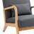 Jyrin 25.8" Wide Mid Century Upholstered Dark Gray Linen Solid Wood Accent Chair with an Extra Pillow-1586438810