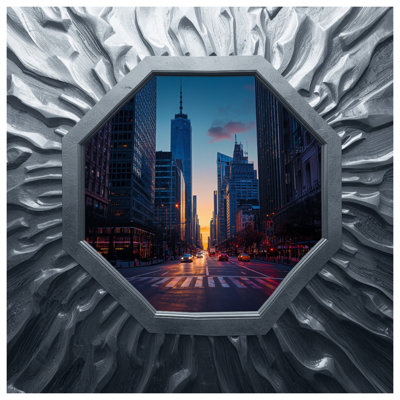 Sunset Cityscape Skyscrapers Canvas Gallery Wrap in Many Sizes