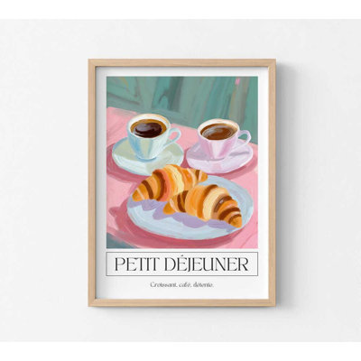 Petit déjeuner - French Café Breakfast, reproduction d'art
