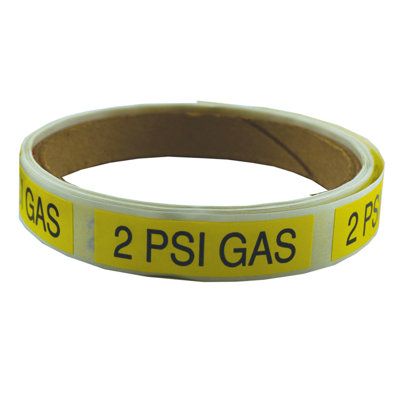 Jones Stephens 100 RL GAS LINE MARKING LABELS - White
