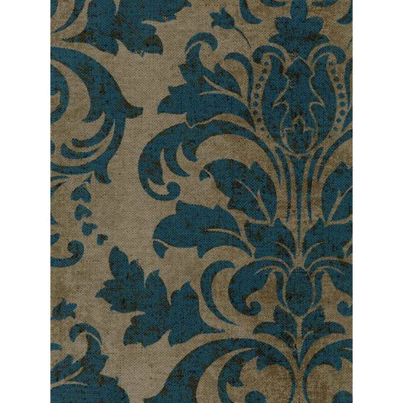 Rouleau de papier peint L 33 pi x l 21 po, Beige / Bleu / Brun