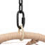 Balancelle d'extérieur pour l'intérieur en osier de couleur naturelle avec coussin beige