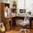 Vello L Shaped Desk with Drawers, Office Desk with Power Outlet, LED Lights, Hutch and File Cabinets-1927685368