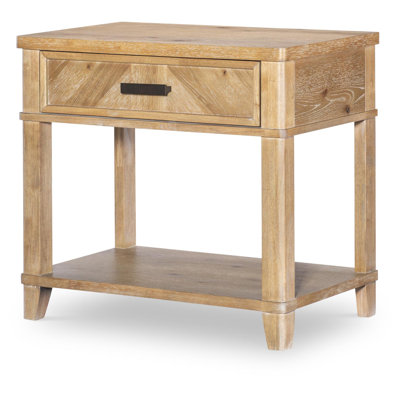 Torrance 30" Wide Coastal Casual Aged Driftwood Open Nightstand