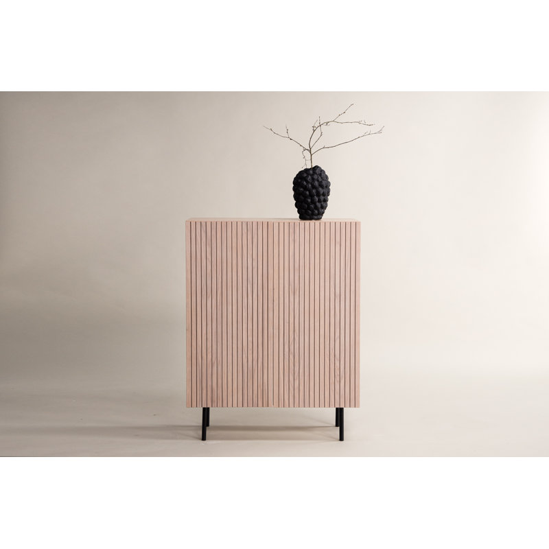 Lieven Steel Standard Accent Cabinet, Oak