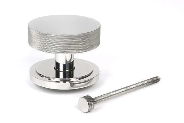 Brompton Single Dummy Door Knob, Polished Marine