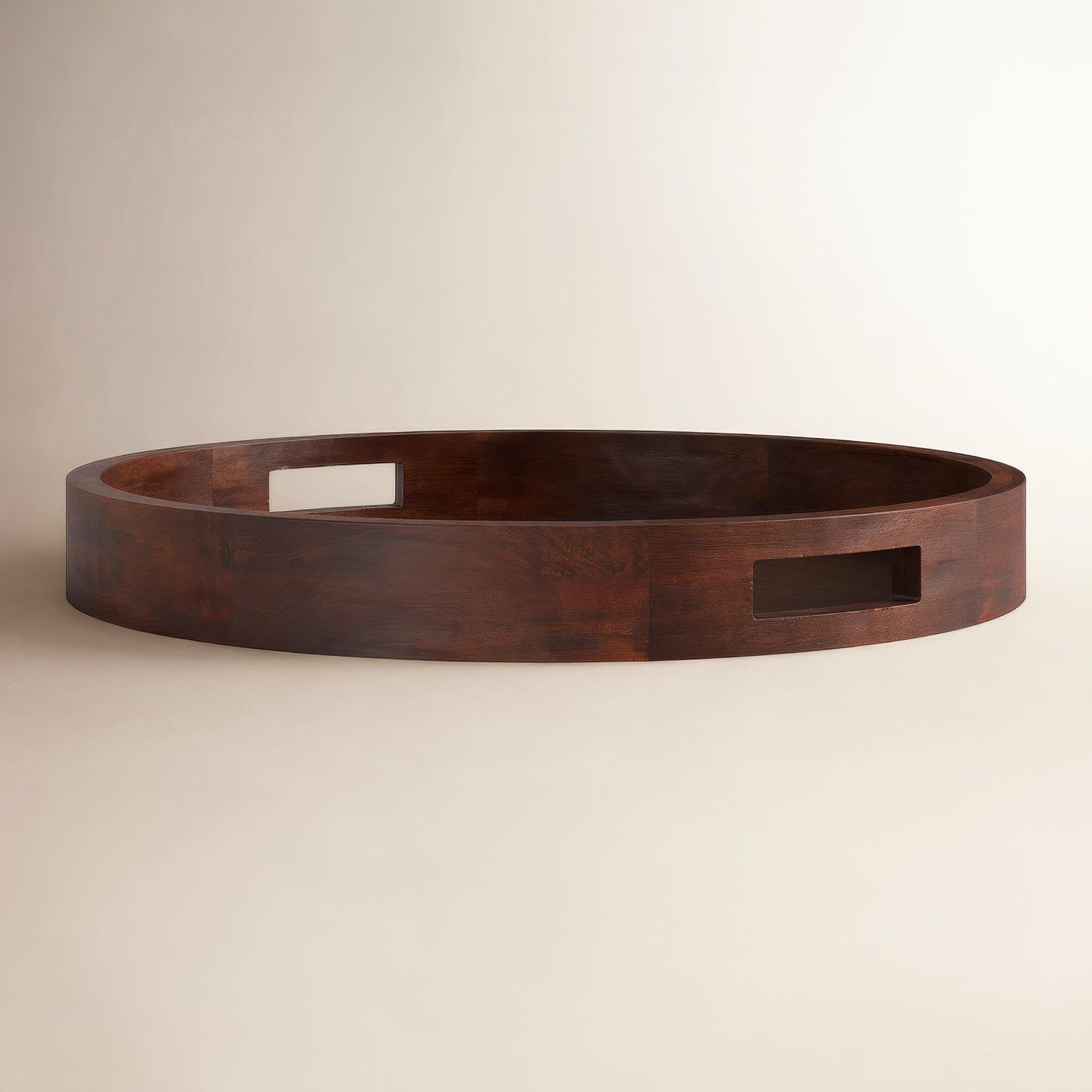 Parkside Modern Wood Tray - Set of 1, Walnut Brown