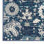 Tapis floral bleu en polypropylène tissé à la machine-1303812649