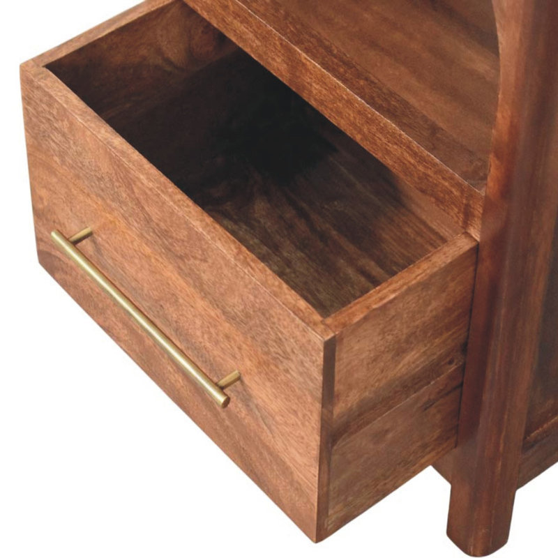 45cm W Solid Wood Bedside Table