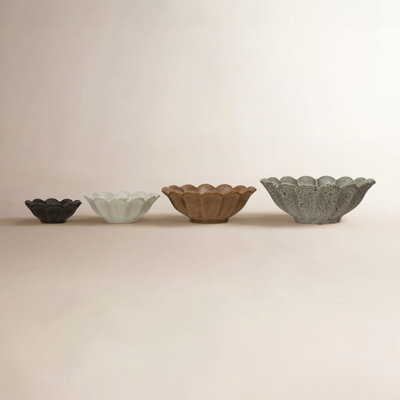 Stoneware Flower Bowls