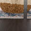 Tapis beige / bleu océan lavable antidérapant traditionnel -1759987486