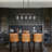 Black/Dark Brown Kitchen Island Linear Pendant