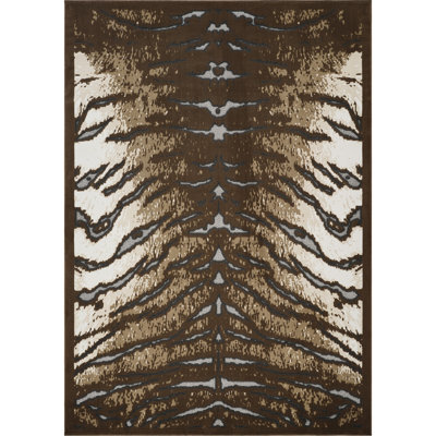 Brown 5 Ft. 3 In. X 7 Ft. Area Rug