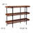 3 Shelf Storage Display Unit Bookcase with Metal Frame